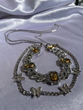Load image into Gallery viewer, Yellow Stone Cuban Necklace Set | Thee Finesse Queen