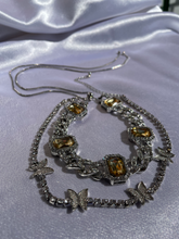 Load image into Gallery viewer, Yellow Stone Cuban Necklace Set | Thee Finesse Queen

